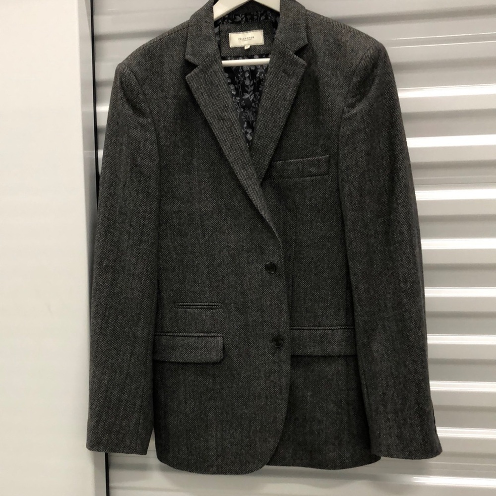 7 DIAMONDS Men’s Gray Sport Coat Classic Tailored Blazer
